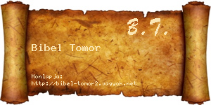 Bibel Tomor névjegykártya